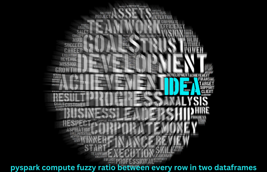 pyspark compute fuzzy ratio between every row in two dataframes